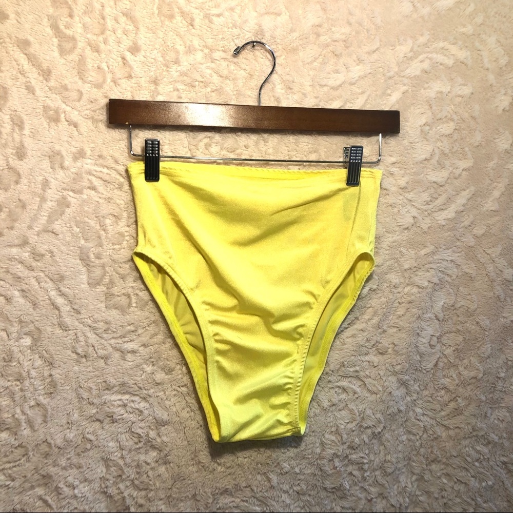 YELLOW EAT SLEEP RAVE HIGH WAISTED BOTTOMS